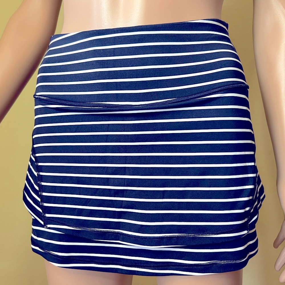 Athleta skort size XXS Navy Blue and White Stripes Tennis skirt